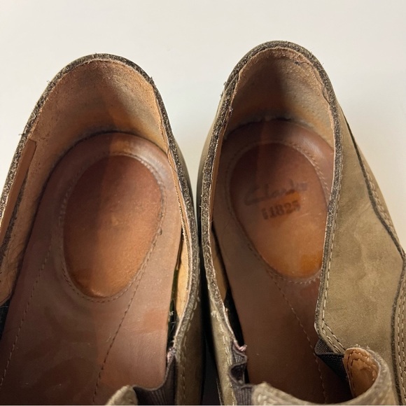 Clarks Brown Slip On Loafers 10.5 - Picture 4 of 9